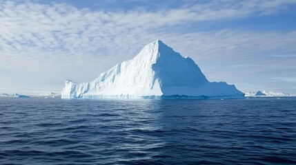 an iceberg floating on the water.