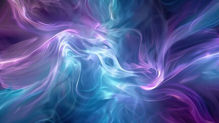 Obraz premium Abstract swirling blue and purple smoke design.