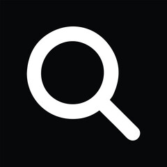 web search icon vector isolated on black background