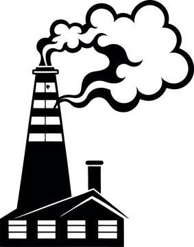 recommend clip art: Chimney with smoke vector silhouette line art 