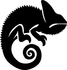  chameleon silhouette vector file svg beautiful design black color © zaheer
