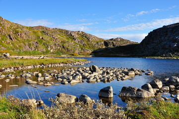 Lake in the rocks, Teriberka, Russian North.