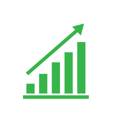 green business graph with arrow