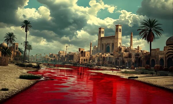 The First Egyptian Plague, Water Turned to Blood
