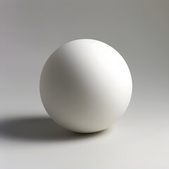 Close-Up View of a Standard White Table Tennis (Ping Pong) Ball in High-Resolution