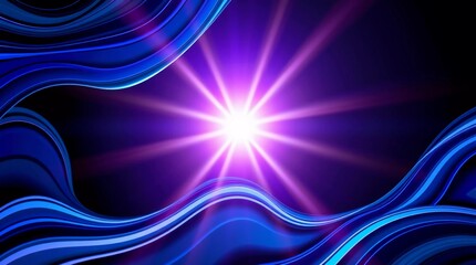Abstract Fluid Art with Neon Effects, Digital Abstract Art with Swirls.
