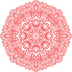 Beautiful flower art and mandala vector design