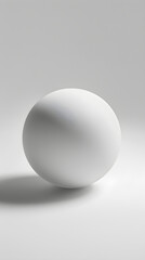 Close-Up View of a Standard White Table Tennis (Ping Pong) Ball in High-Resolution