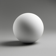 Close-Up View of a Standard White Table Tennis (Ping Pong) Ball in High-Resolution