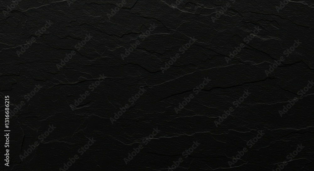 Poster a textured black surface resembling slate, ideal for backgrounds or design elements.