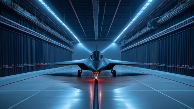 A hypersonic aircraft prototype being tested in a state-of-the-art mechanical engineering wind tunnel.