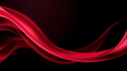 Luxurious Red Ribbon Flow