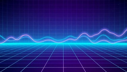 Fototapeta premium Cyber Grid Futuristic Background