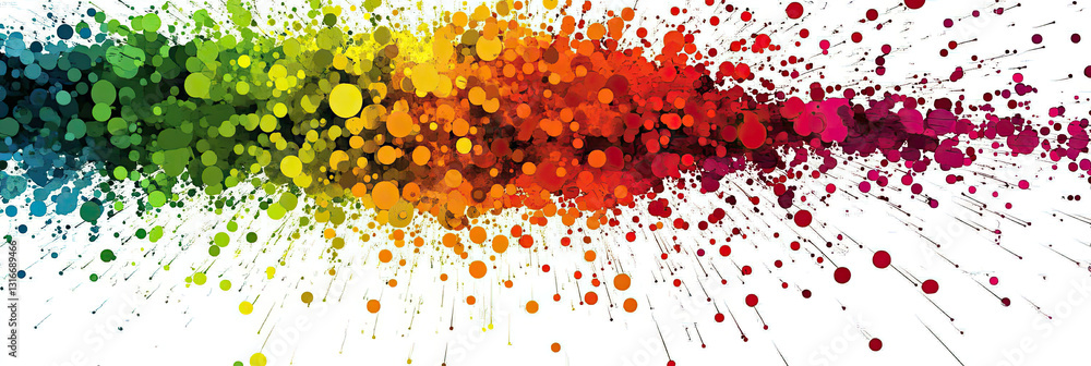 Poster Vibrant Splashes of Color Create Lively Atmosphere and Artistic Expression in Dynamic Design