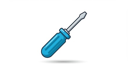 Fototapeta premium Modern Sleek Screwdriver Icon Illustration