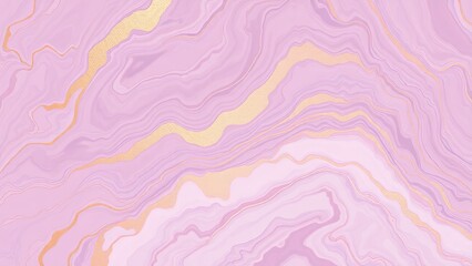 Abstract Lavender Gold Swirls