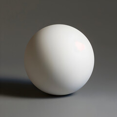 Close-Up View of a Standard White Table Tennis (Ping Pong) Ball in High-Resolution