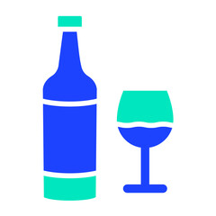 Wine bottle Vector Icon Design Illustration