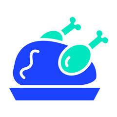 Cooked chicken Vector Icon Design Illustration
