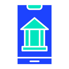 Mobile Banking Vector Icon Design Illustration