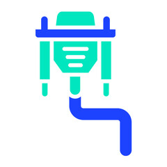 Vga Cable Vector Icon Design Illustration