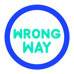 Wrong way Vector Icon Design Illustration