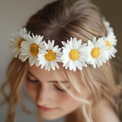 Naklejka premium Chamomile Flower Crown Prompts (10)