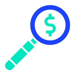 Magnifying Vector Icon Design Illustration