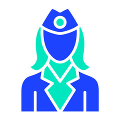 Flight attendant Vector Icon Design Illustration