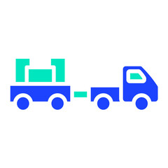 Baggage truck Vector Icon Design Illustration