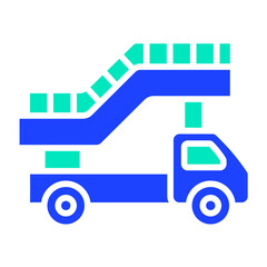 Ladder truck Vector Icon Design Illustration