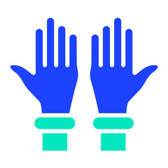 Plastic gloves Vector Icon Design Illustration