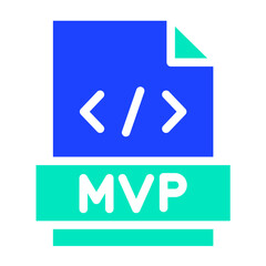 MVP Vector Icon Design Illustration