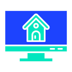 Online house Vector Icon Design Illustration