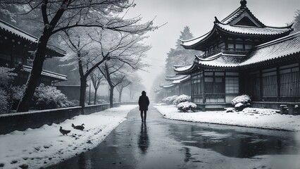 Echoes of the Rising Sun: Traditional Japanese Architecture Amidst Serene Landscapes