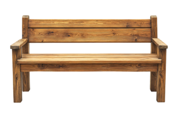 Wooden bench in natural setting outdoor furniture image