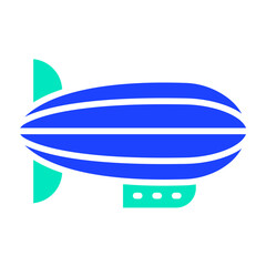 Blimp Vector Icon Design Illustration