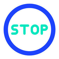 Stop Vector Icon Design Illustration
