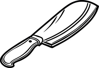 Obraz premium knife vector silhouette line art 