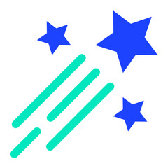 Fototapeta premium Shooting stars Vector Icon Design Illustration