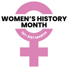 Women's History Month Motif Isolated On White