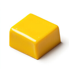Golden Yellow Chocolate Candy on white background