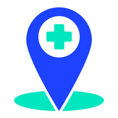Fototapeta premium Location Vector Icon Design Illustration
