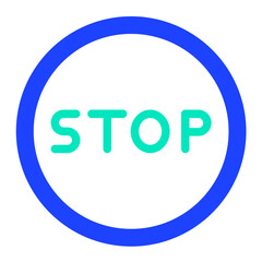 Stop Vector Icon Design Illustration