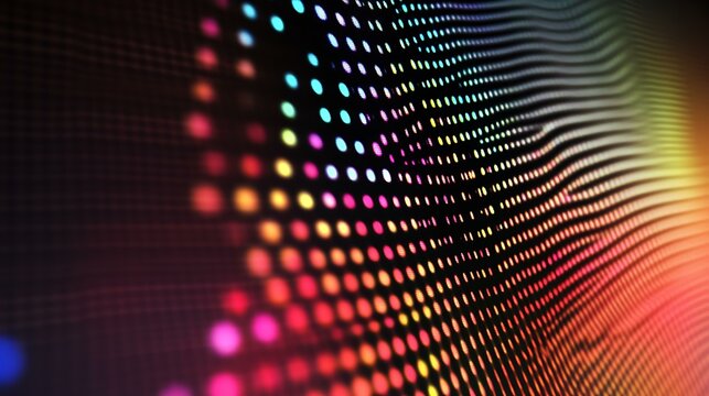 Colorful screen tone frame with playful gradients and halftone textures