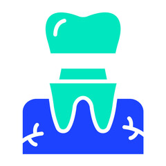 Fototapeta premium Dental Crown Vector Icon Design Illustration