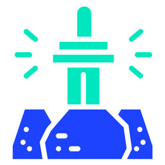 Excalibur Vector Icon Design Illustration