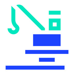 Offshore Rig Vector Icon Design Illustration