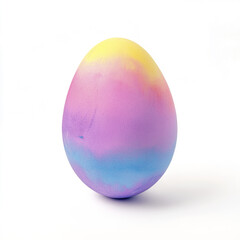 Colorful Easter egg on white background