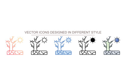 Drought icon design with white background stock illustration